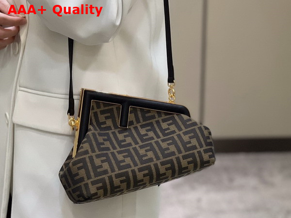 Fendi First Small FF Jacquard Fabric Bag Replica