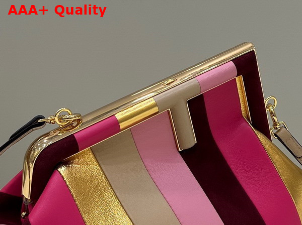 Fendi First Small Leather Bag with Multicolor Inlay Replica