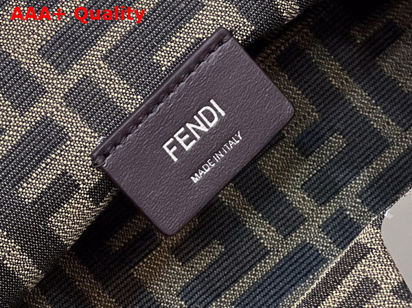 Fendi First Small Leather Bag with Silver and Light Brown Inlay Replica