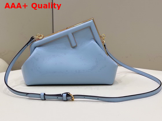 Fendi First Small Light Blue Leather Bag Replica