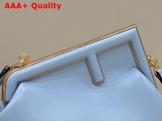 Fendi First Small Light Blue Leather Bag Replica