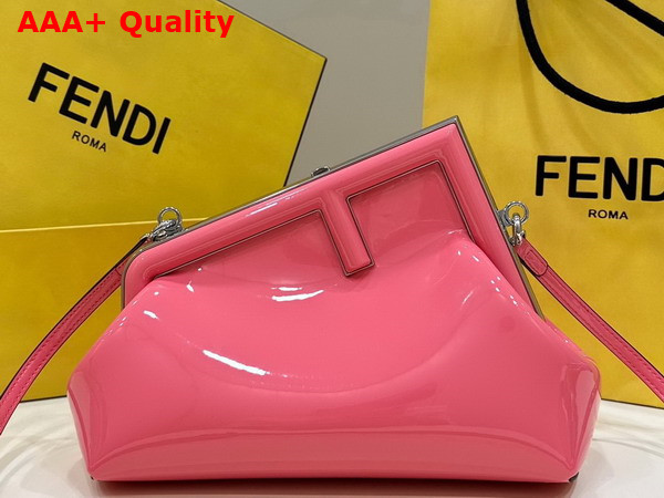 Fendi First Small Pink Patent Leather Bag Replica