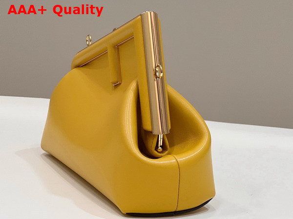 Fendi First Small Yellow Leather Bag Replica
