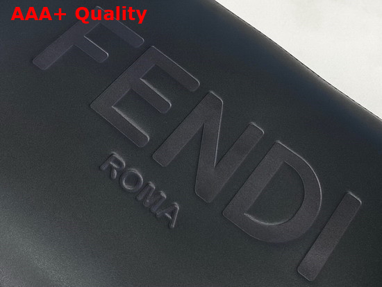 Fendi Flat Pouch Black Leather Pouch Replica