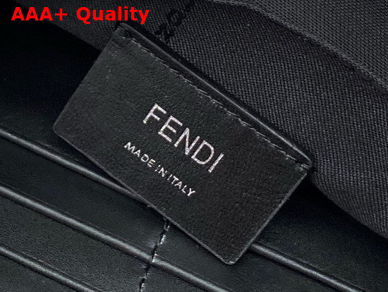 Fendi Flat Pouch Black Leather Pouch Replica