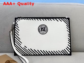 Fendi Flat Pouch Fendi Roma Joshua Vides Leather Bag in White Leather Replica