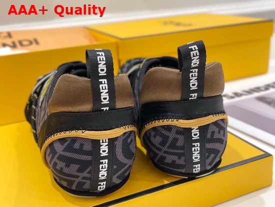 Fendi Flex Black Suede Sneakers Replica