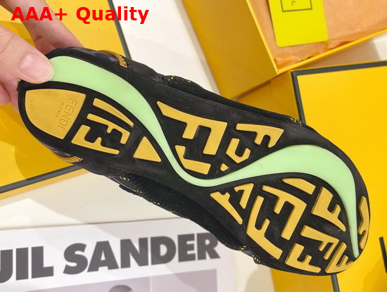 Fendi Flex Black Suede Sneakers Replica