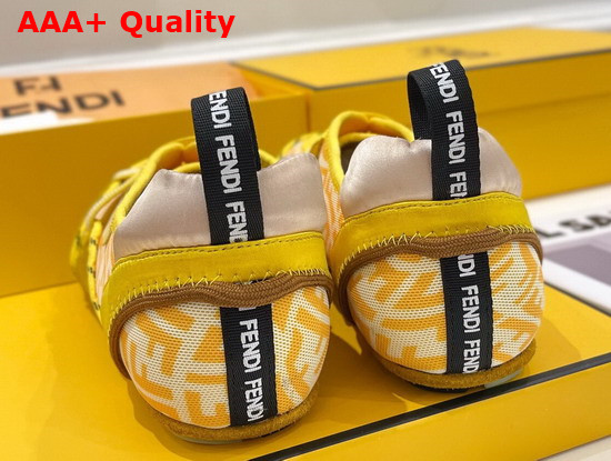 Fendi Flex Yellow Suede Sneakers Replica