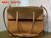 Fendi Flip Large Brown Leather and Suede Bag Replica