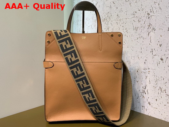 Fendi Flip Large Brown Leather and Suede Bag Replica