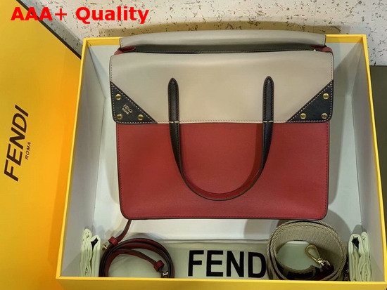 Fendi Flip Large Tote Bag in Red Calf Leather Replica