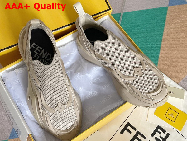 Fendi Flow Beige Mesh Running Sneakers Replica