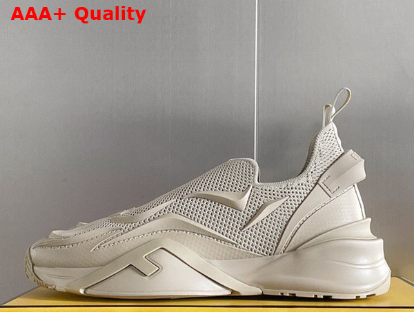 Fendi Flow Beige Mesh Running Sneakers Replica