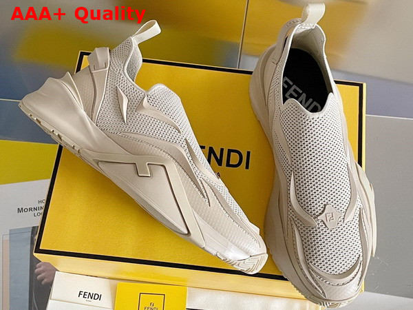 Fendi Flow Beige Mesh Running Sneakers Replica