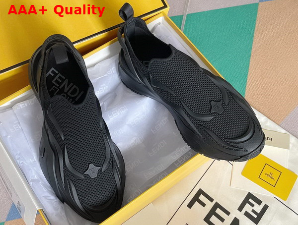 Fendi Flow Black Mesh Running Sneakers Replica