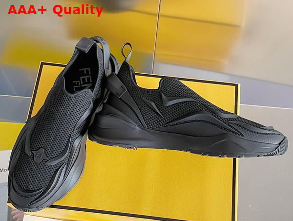 Fendi Flow Black Mesh Running Sneakers Replica