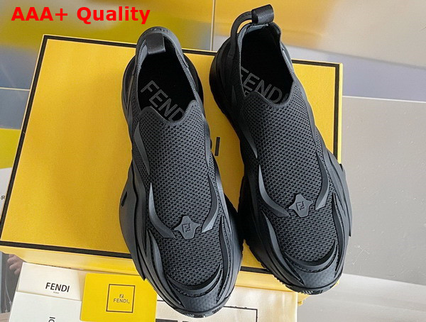 Fendi Flow Black Mesh Running Sneakers Replica