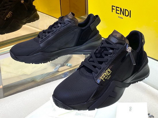 Fendi Flow Black Nylon Low Tops Replica