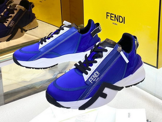 Fendi Flow Blue Nylon Low Tops Replica