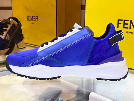 Fendi Flow Blue Nylon Low Tops Replica