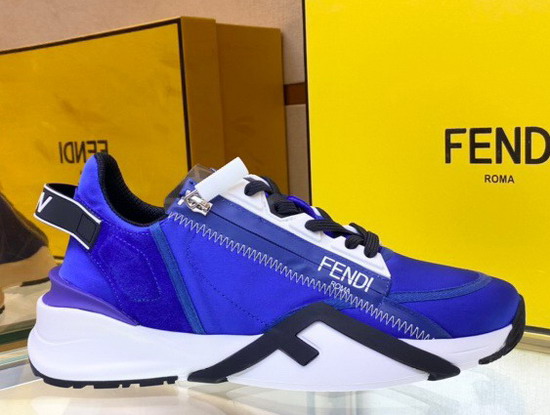 Fendi Flow Blue Nylon Low Tops Replica