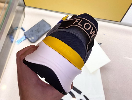 Fendi Flow Blue Suede Low Tops Replica