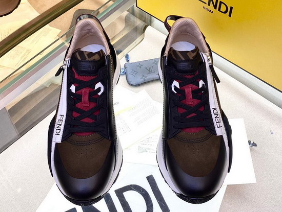 Fendi Flow Brown Suede Low Tops Replica