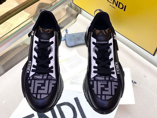 Fendi Flow Grey Suede and Fabric Low Tops Replica