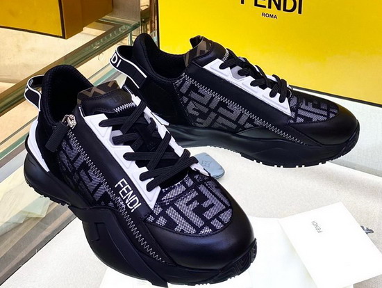 Fendi Flow Grey Suede and Fabric Low Tops Replica