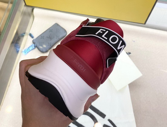 Fendi Flow Red Nylon Low Tops Replica