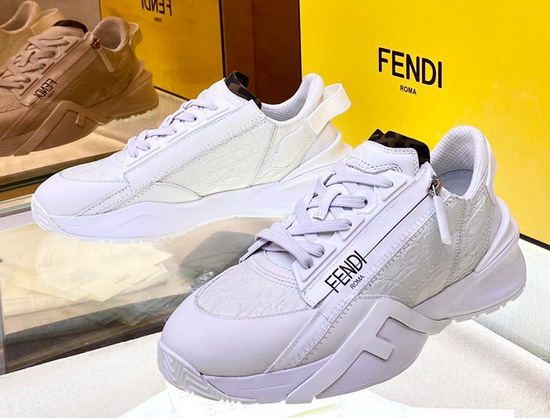 Fendi Flow White Caiman Low Tops Replica