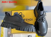 Fendi Force Lace Ups in Black Leather Replica