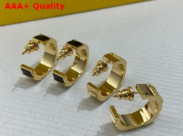 Fendi Forever Fendi Earrings Gold Colored Metal Earrings Replica