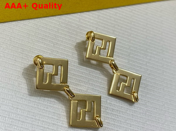 Fendi Forever Fendi Earrings in Gold Colored Metal Replica