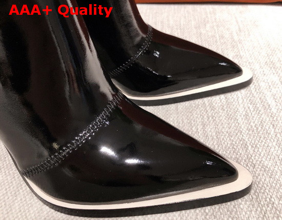 Fendi Glossy Black Neoprene Ankle Boots Replica