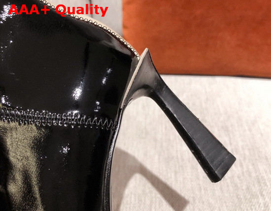 Fendi Glossy Black Neoprene Ankle Boots Replica