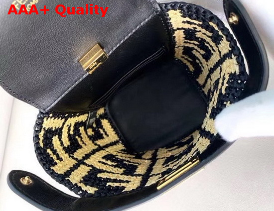 Fendi Guitar Bag Black Raffia Mini Bag Replica