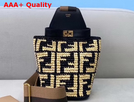 Fendi Guitar Bag Black Raffia Mini Bag Replica