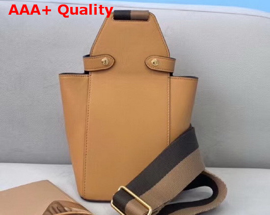 Fendi Guitar Bag in Beige Leather Replica