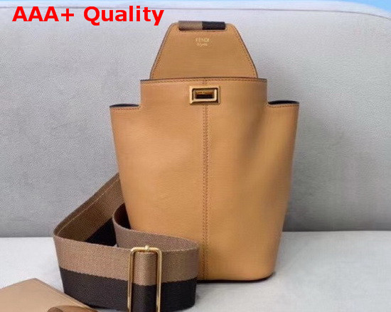 Fendi Guitar Bag in Beige Leather Replica