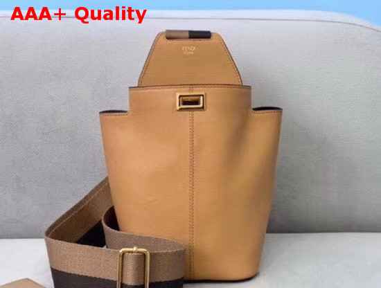 Fendi Guitar Bag in Beige Leather Replica
