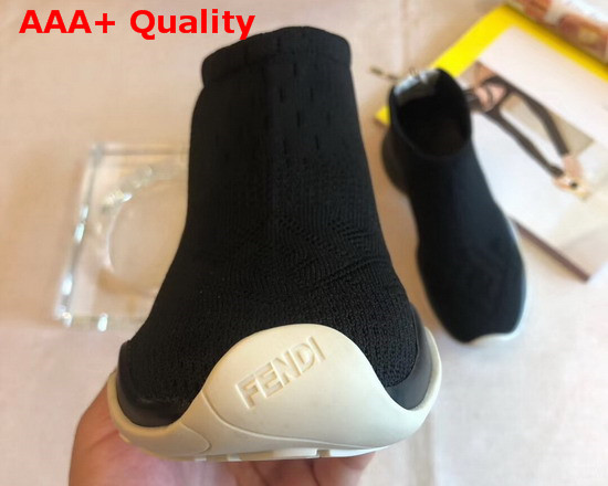 Fendi High Tech Black Jacquard Sneakers Replica