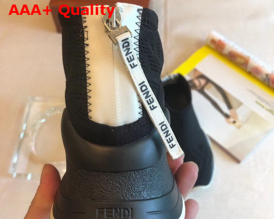 Fendi High Tech Black Jacquard Sneakers Replica