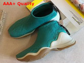 Fendi High Tech Turquoise Jacquard Sneakers Replica