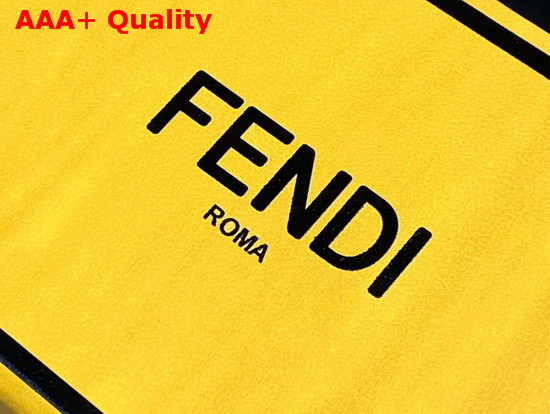 Fendi Horizontal Box Yellow Leather Bag Replica