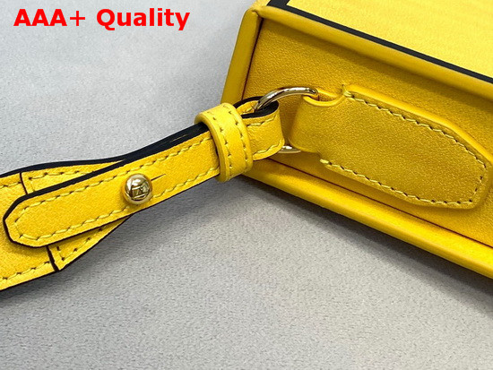 Fendi Horizontal Box Yellow Leather Bag Replica