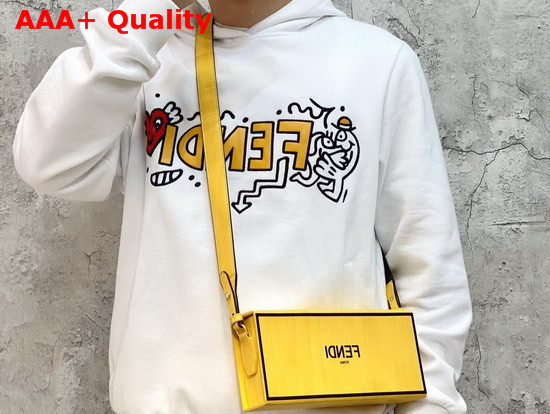 Fendi Horizontal Box Yellow Leather Bag Replica