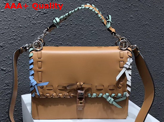 Fendi Kan I Bag with Small Bows in Brown Replica