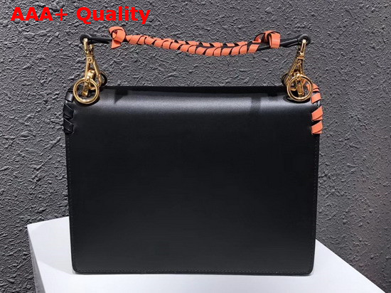 Fendi Kan I Bag with Threading and Small Bows Black Replica